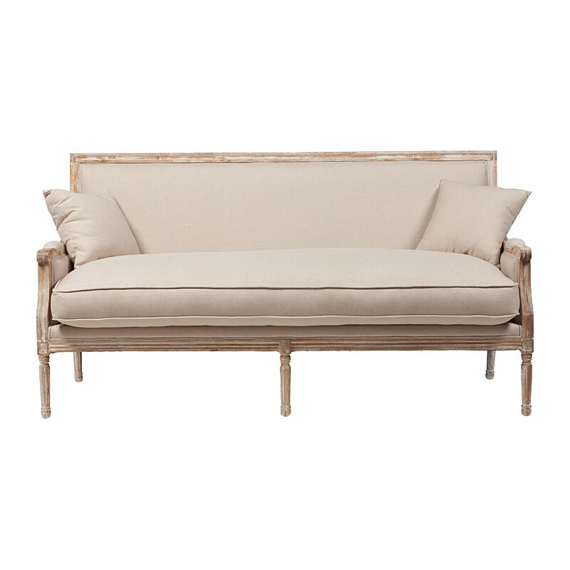 Диван Auguste Salon Bench with Burlap прямой бежевый