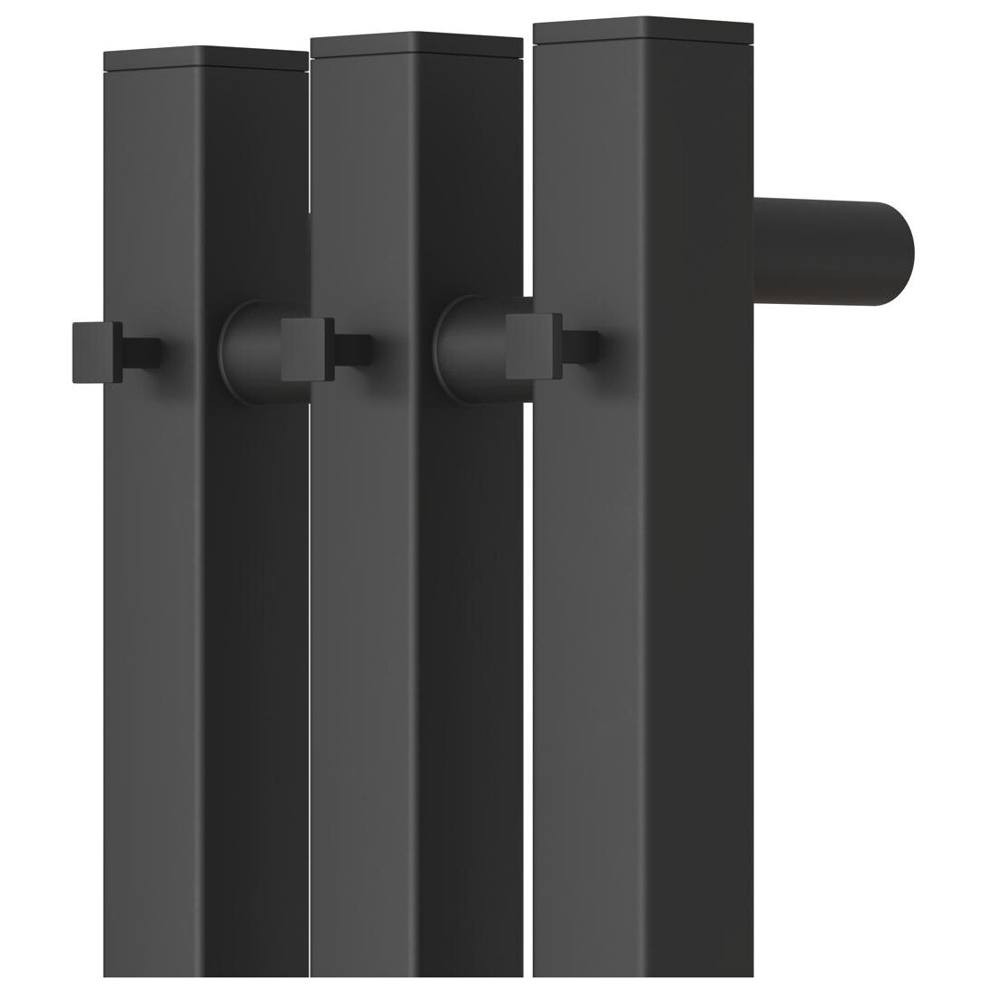 Полотенцесушитель электрический 12х120 см с диммером справа черный Point "Гермес" PN13822B П3 - изображение 4