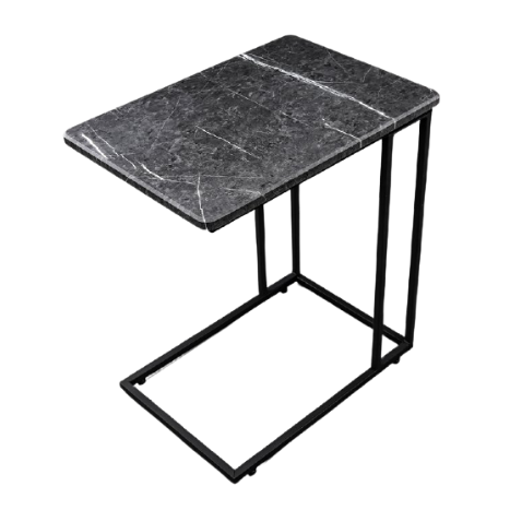 Кофейный приставной столик с колесами черный М007.0А59