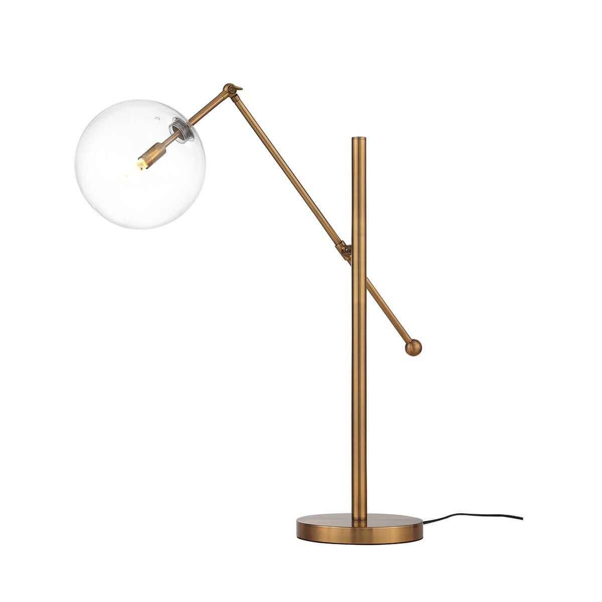 Настольная лампа с круглым плафоном латунь Sandro SL1205.304.01