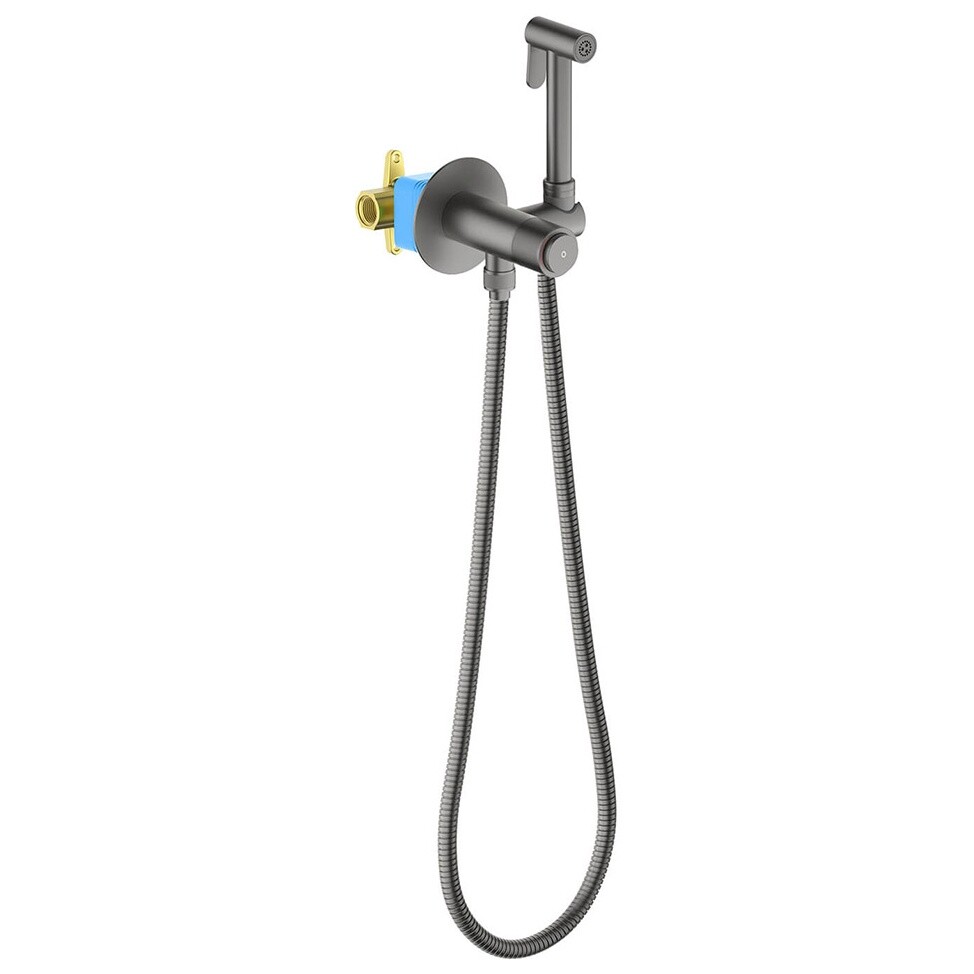 Гигиенический душ со смесителем черный хром Aquatek &quot;Бетта&quot; AQ1023BGM