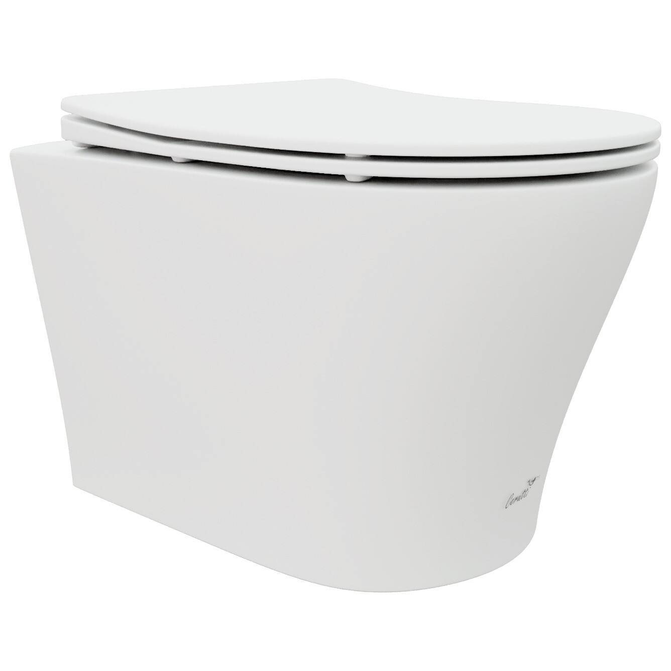 Унитаз подвесной безободковый белый матовый Cerutti SPA Adige Aria MW CT9245
