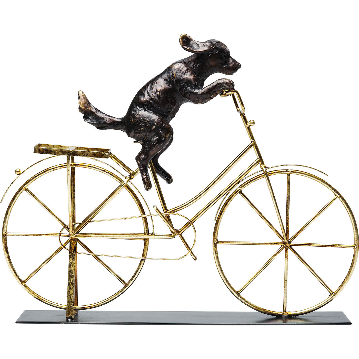 Статуэтка декоративная бронза Dog With Bicycle