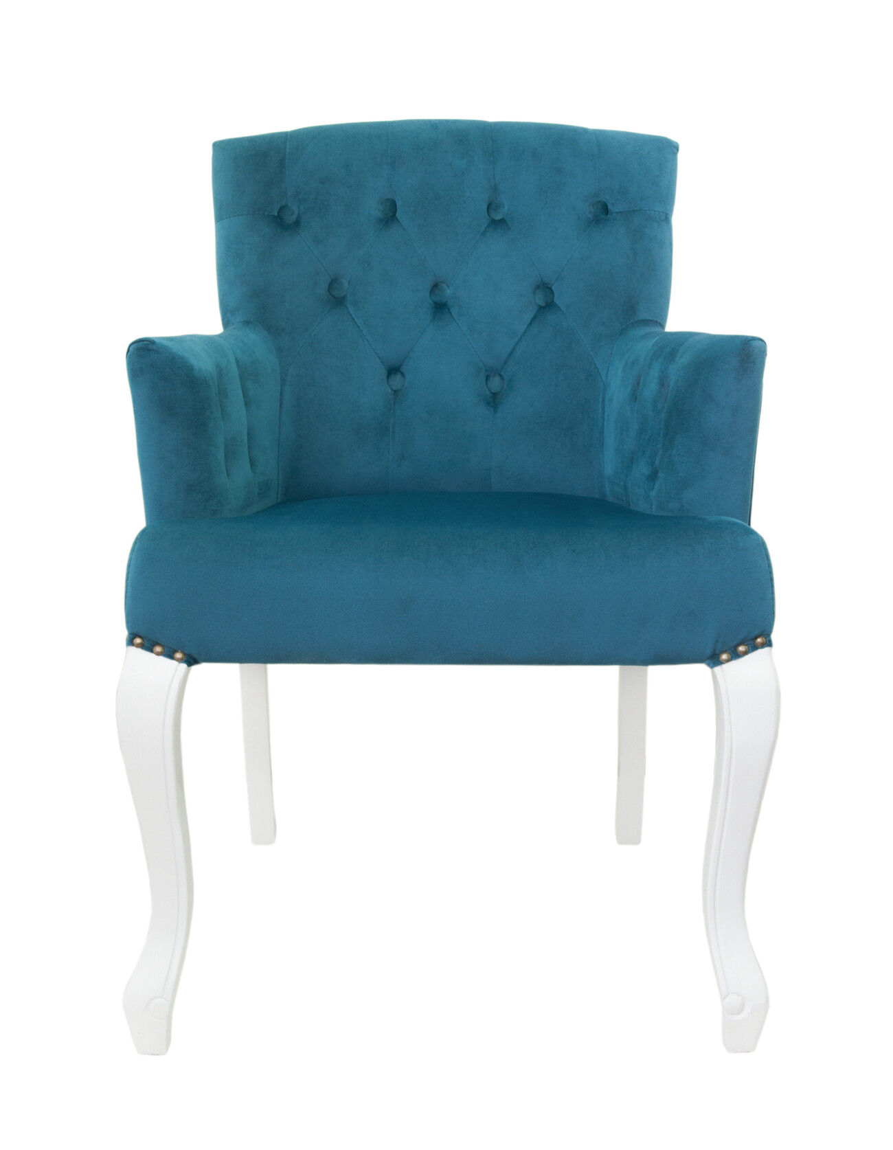 Кресло с мягкими подлокотниками голубое Deron