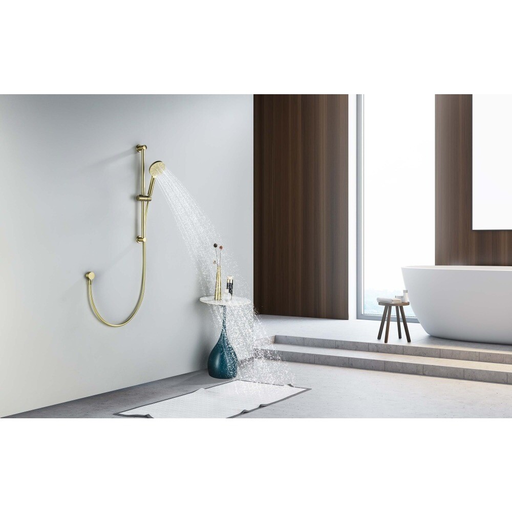 Душевая стойка с ручной лейкой золотая Aquatek "Оберон" AQ2016BG - изображение 7