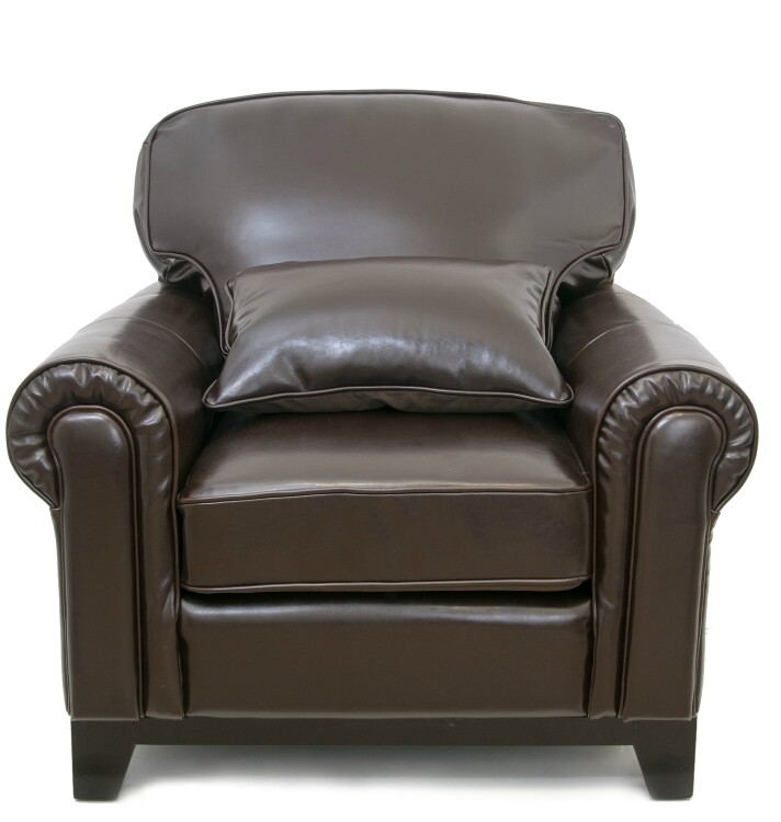 Кресло с мягкими подлокотниками темно-коричневое Todes