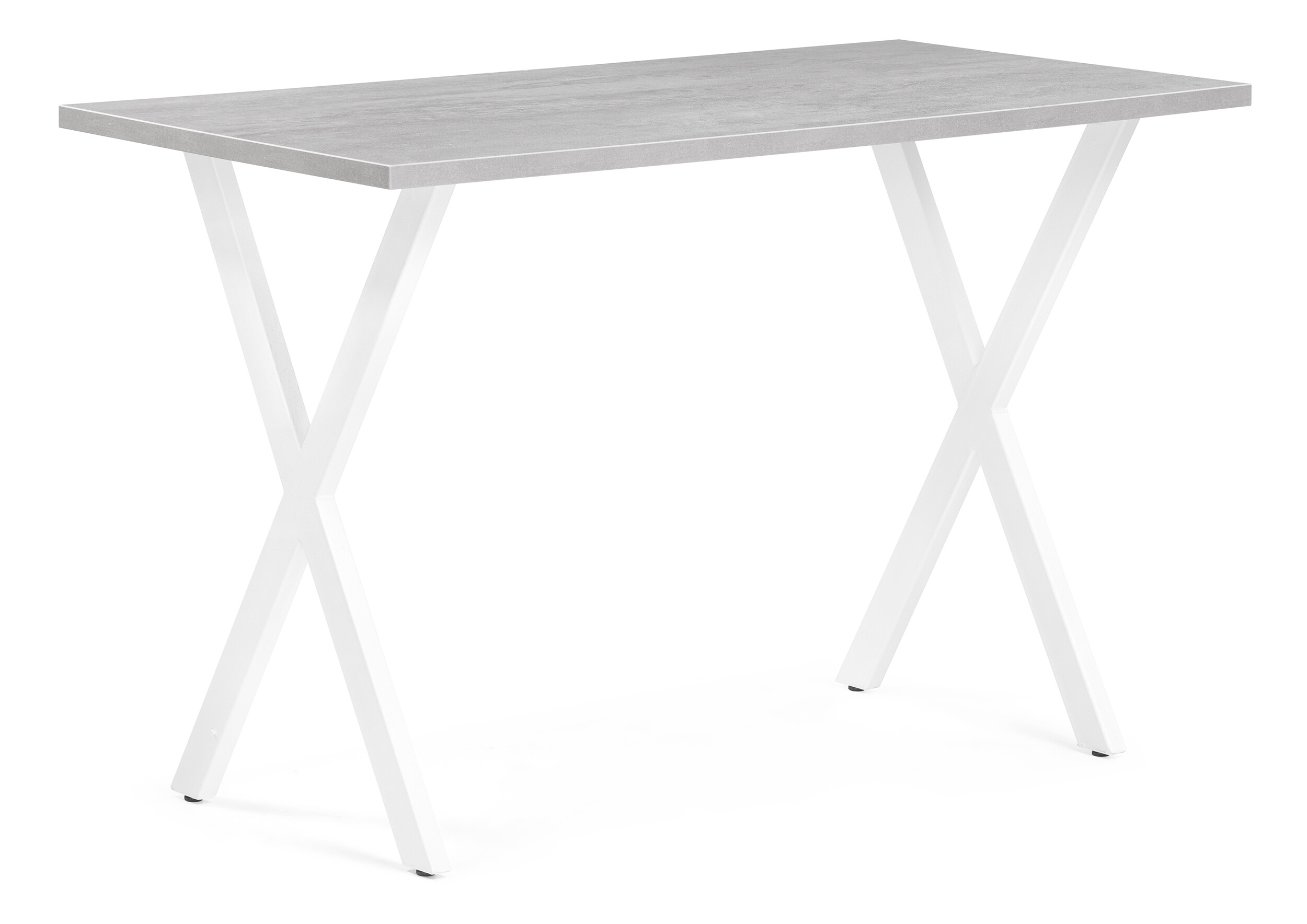 Обеденный стол бетон, белый &quot;Алеста Лофт 120&quot;