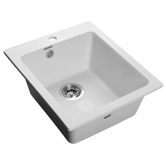 Мойка кухонная из искусственного мрамора 51х43 см иней Granfest Practic GF-P-505 иней