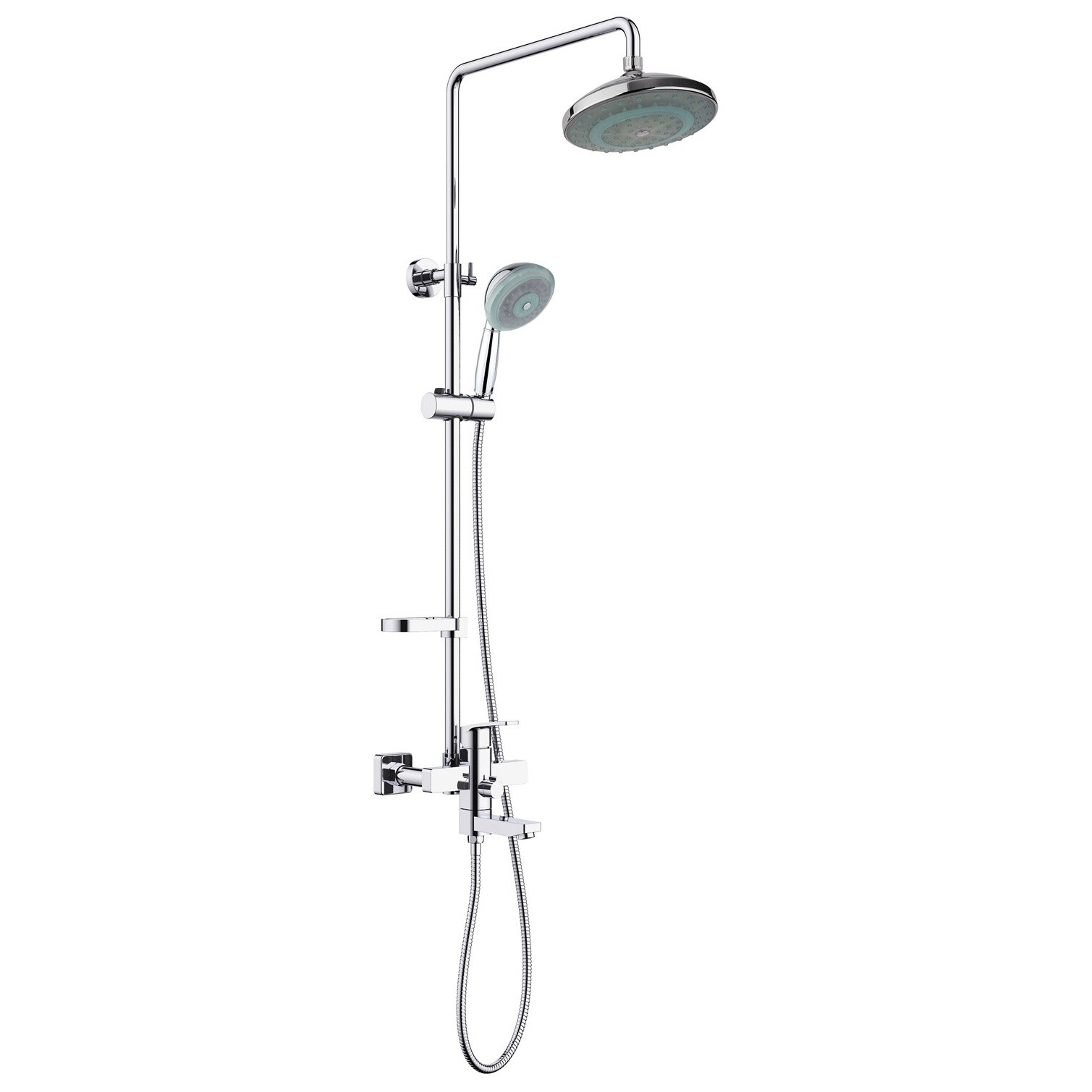 Душевой комплект с тропическим душем и подсветкой хром Timo Beverly SX-1060-00 3010