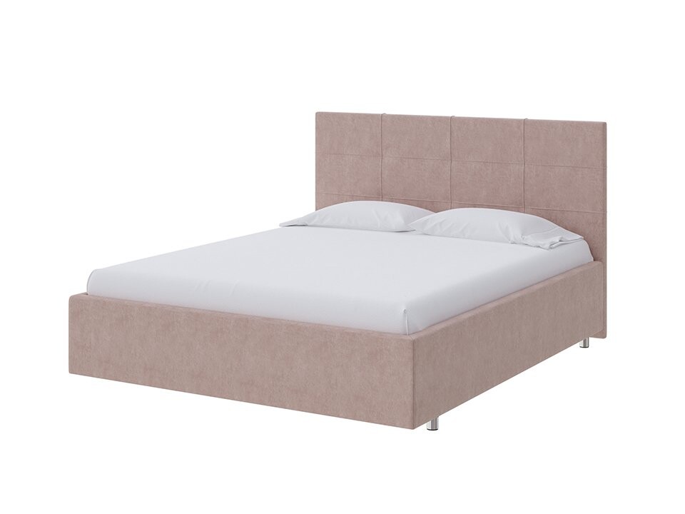 Кровать двуспальная велюровая мокко 160x200 см Neo