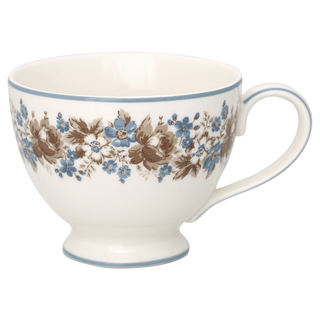 Чашка чайная бежево-голубая 400 мл Marie Beige