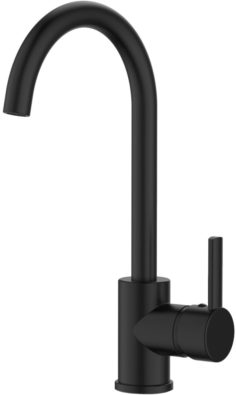 Смеситель для кухни однорычажный черный Domaci "Равенна" KS-01b - изображение 6