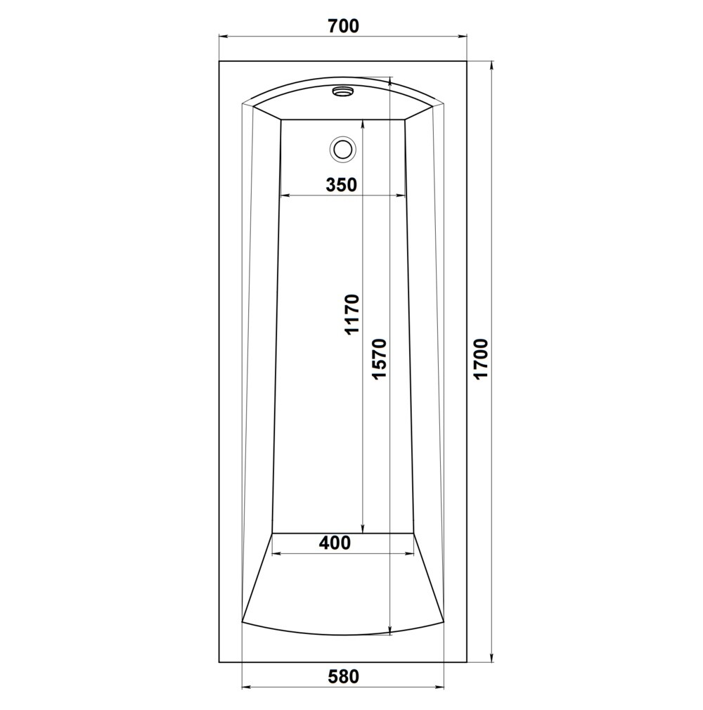 Ванна акриловая прямоугольная 170x70 см белая Cersanit Nature 64244 - изображение 16
