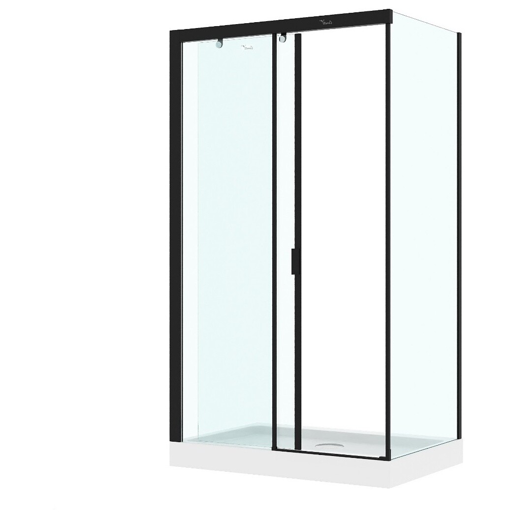 Душевой уголок прямоугольный левый 80x120 см черный Cerutti SPA Marbella 120B L - изображение 6