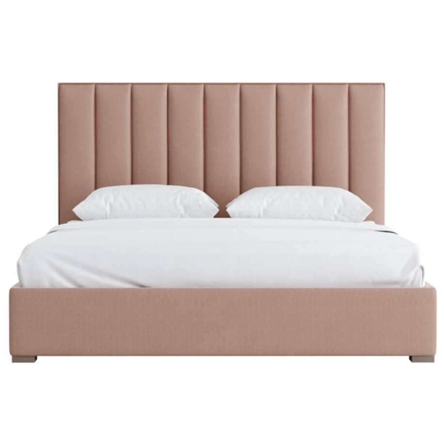Кровать двуспальная 160 см с ящиком и подъемным механизмом розовая Modena K00161