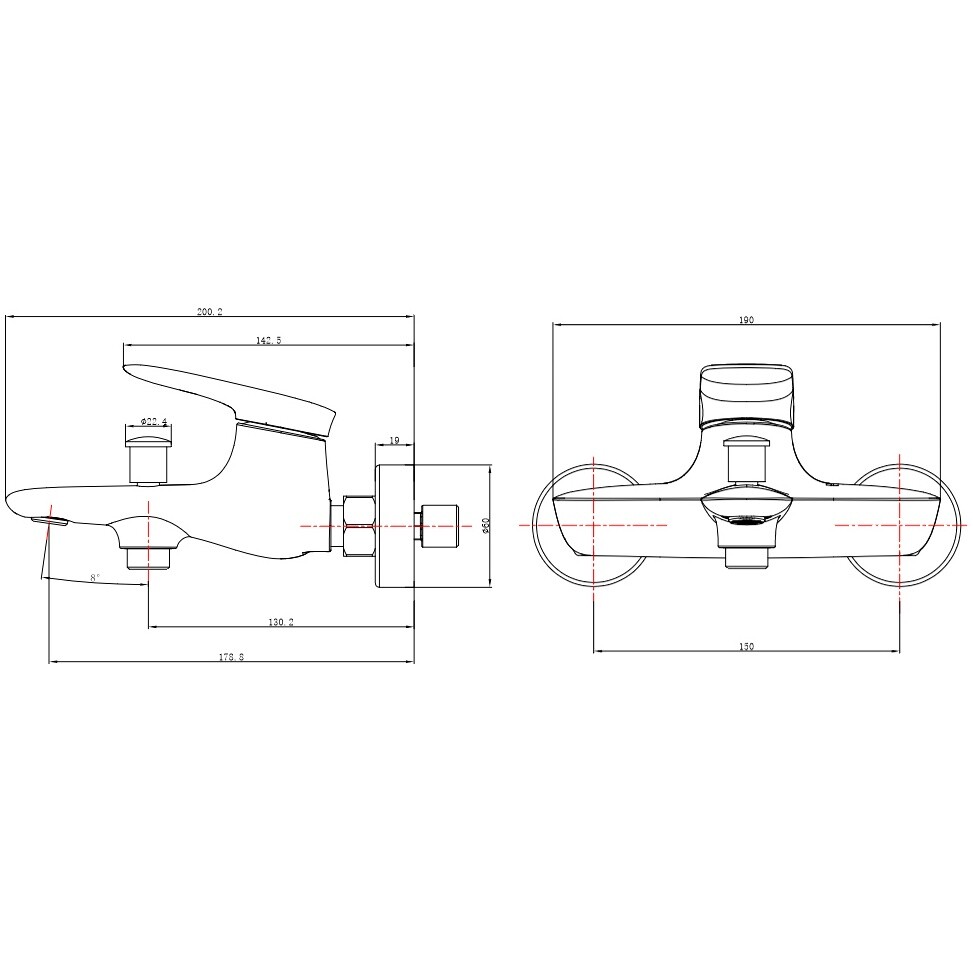 Смеситель для ванны с душем настенный хром Stworki "Молде" S23100CR - изображение 10