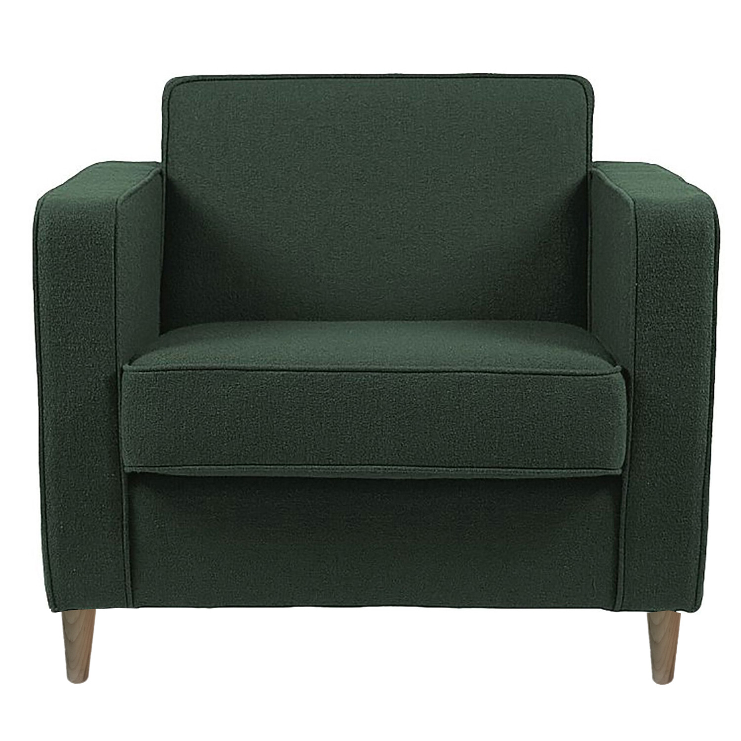 Кресло с мягкими подлокотниками серо-зеленое George