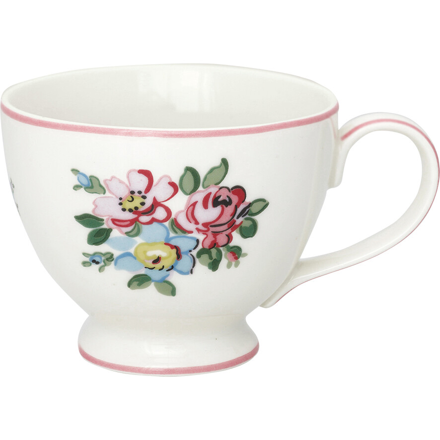 Чашка чайная бело-розовая 400 мл Madison White