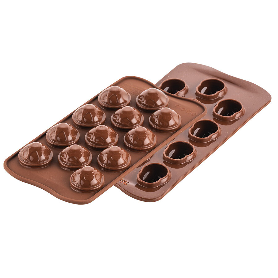 Форма для приготовления конфет силиконовая коричневая Amleto