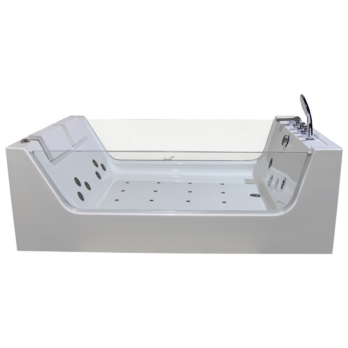 Ванна акриловая гидромассажная со смесителем и пультом прямоугольная белая Cerutti SPA C-454 - изображение 13