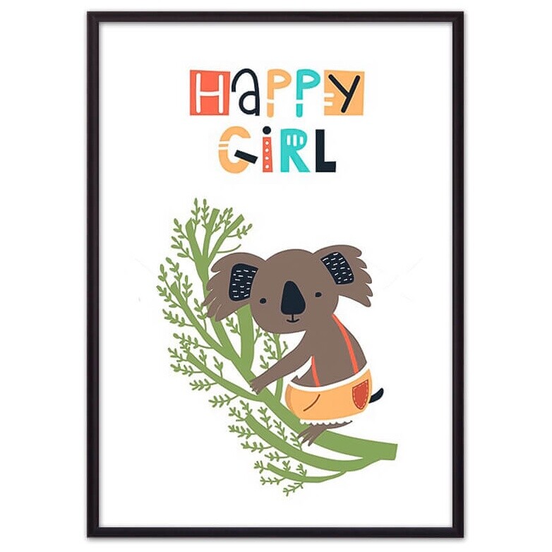 Постер в алюминиевом багете 50х70 см &quot;Коала&quot; Happy girl
