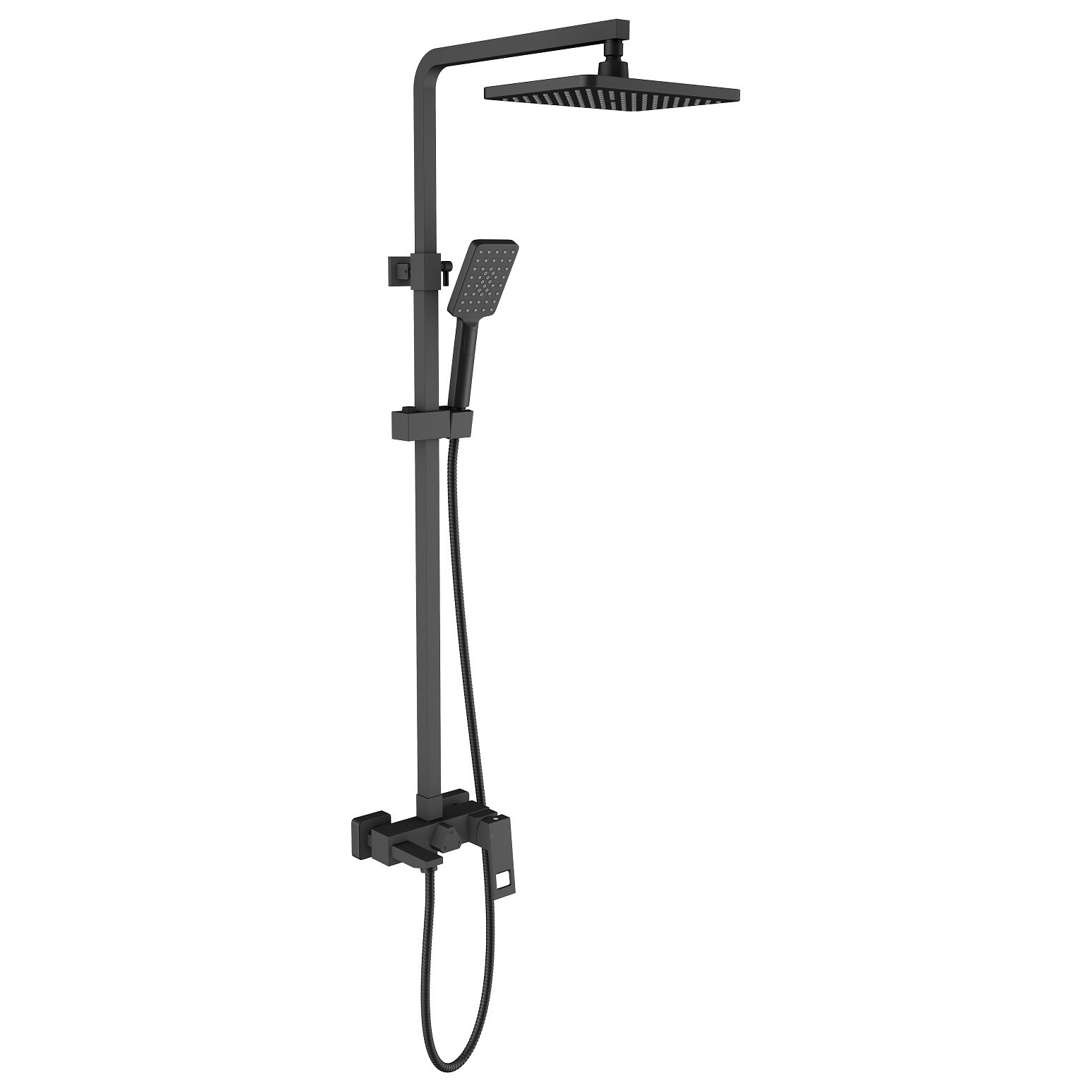 Душевой комплект с тропическим душем черный Timo Briana SX-7130-03