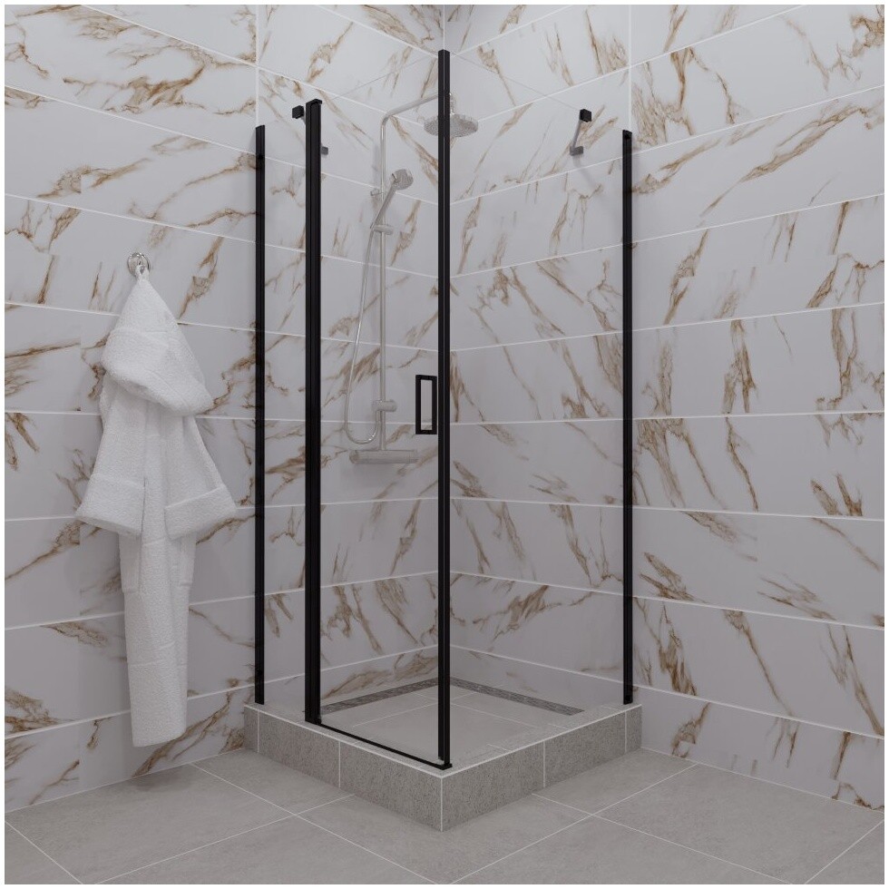 Душевой уголок квадратный 90х90 см черный Triton "Йота-Блэк" Щ0000054032 - изображение 7