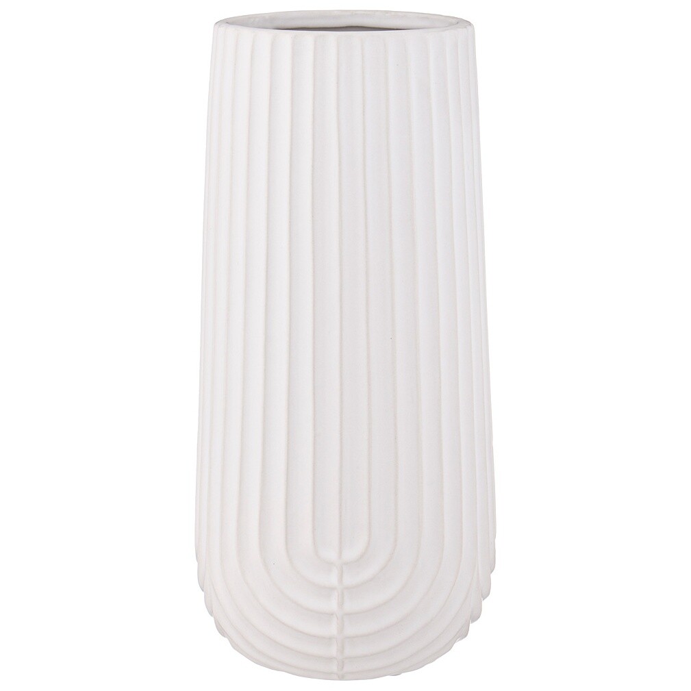 Ваза декоративная керамическая 27 см белая ARM-112-602