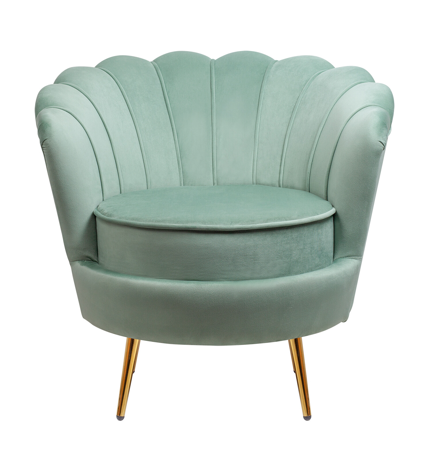 Кресло круглое мягкое зеленое Pearl