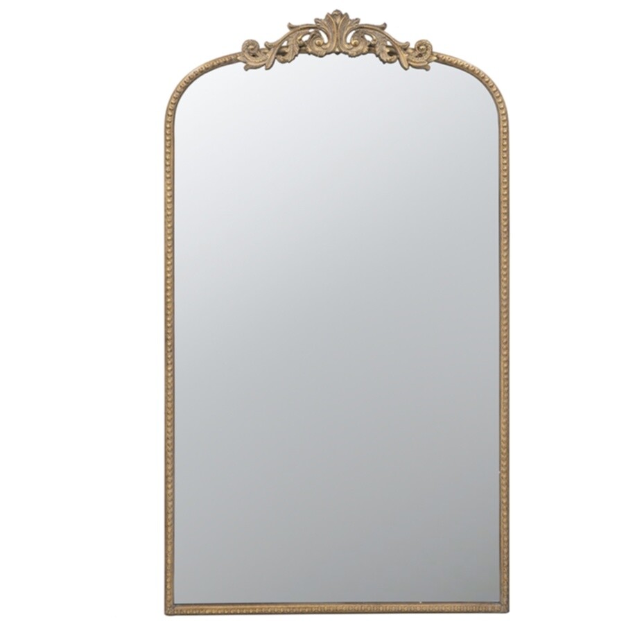 Зеркало-арка настенное большое в резной раме 106х61 см золото 82197-GOLD-DS