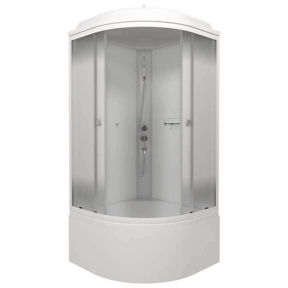 Душевая кабина четверть круга с высоким поддоном 90х90 см белая Triton "Лайт Б" Щ0000061838 - изображение 15