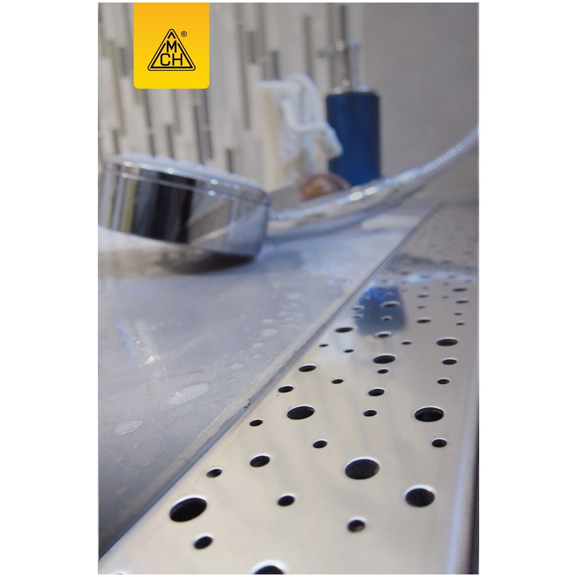 Душевой лоток с решеткой 45 см хром Creto Points CRE-450 PN - изображение 4