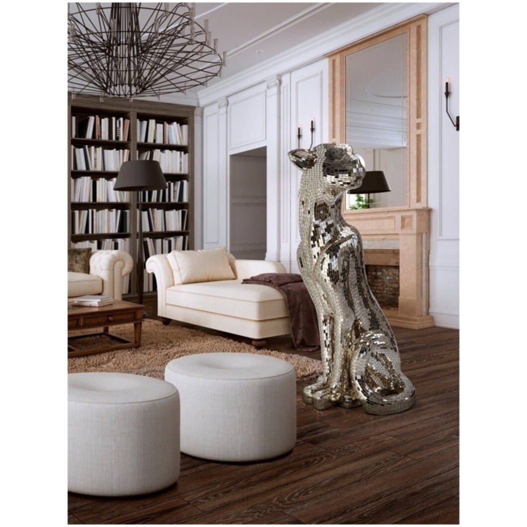 Статуэтка декоративная серебро &quot;Леопард левая&quot; Baguira от Schuller