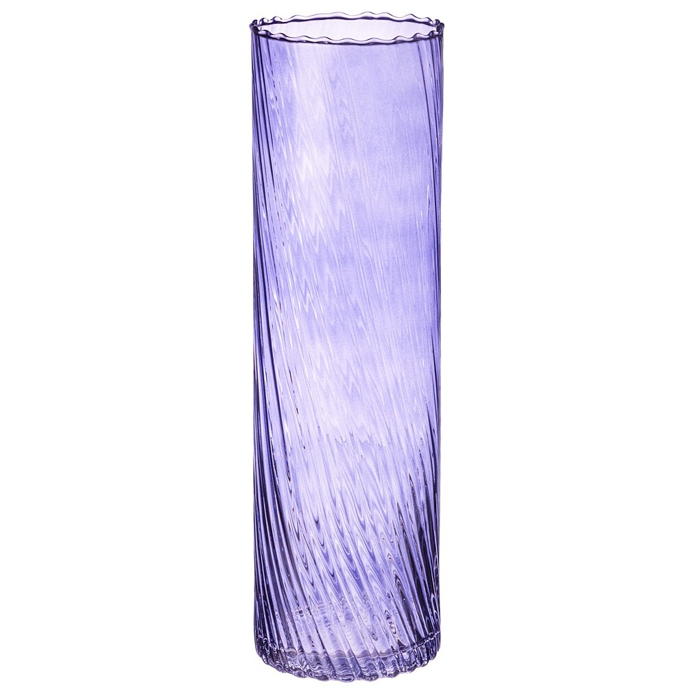 Ваза стеклянная 40 см фиолетовая Perfetti Lavender