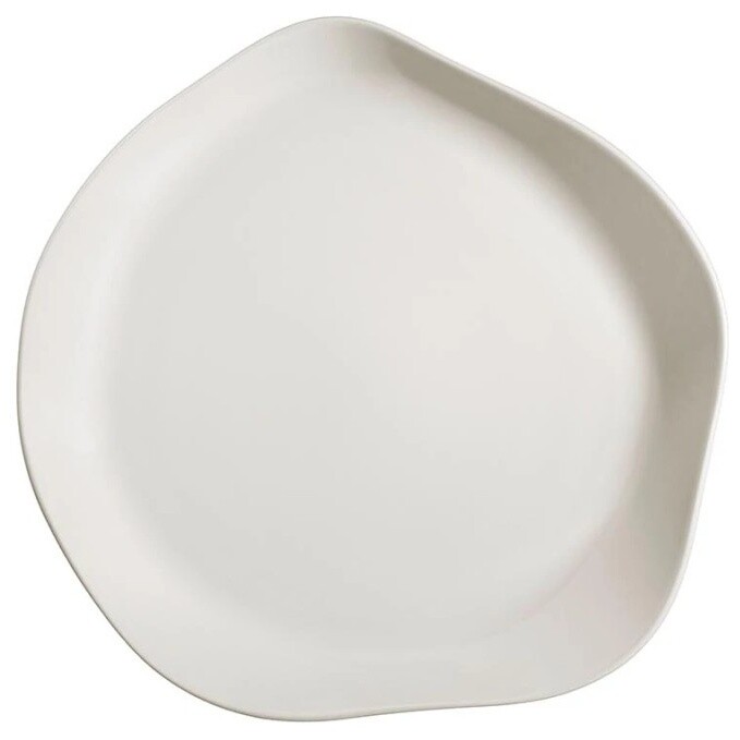 Тарелка фарфоровая 32 см белая Skallop