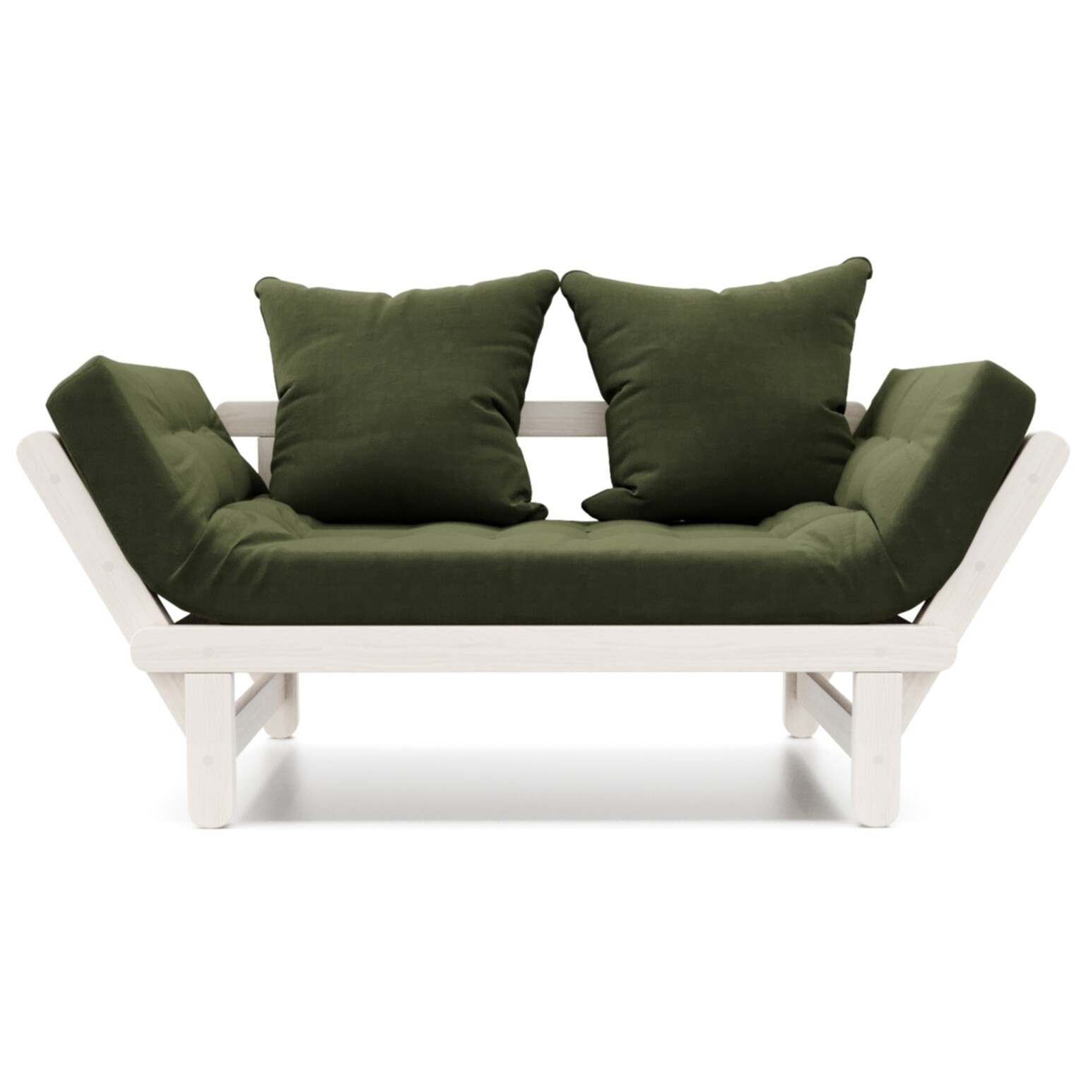 Кресло раскладное мягкое деревянное с 2 подушками вельвет grass &quot;Сламбер&quot;