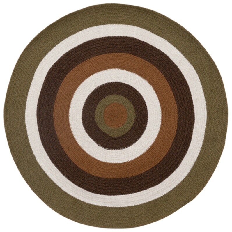 Ковер из хлопка круглый 90 см target коричневый Ethnic