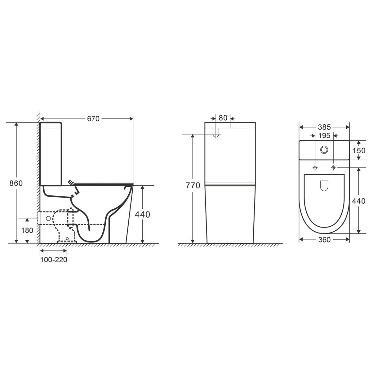 Унитаз напольный безободковый с сиденьем микролифт белый Point "Виктория" PN42061 - изображение 10