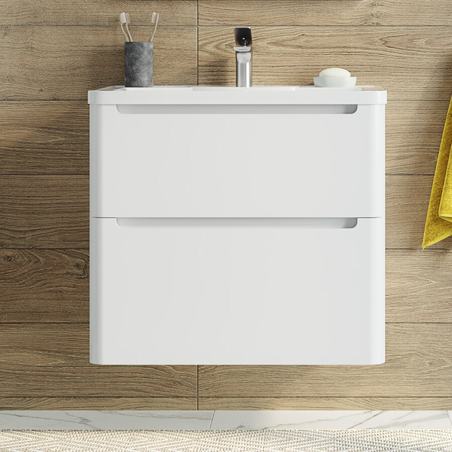 Раковина мебельная из искусственного камня 70 см белая Stworki Adel - изображение 4