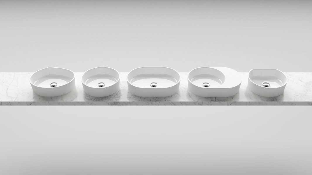 Раковина накладная из литого мрамора белая Ravak Moon 1C XJN01300001 - изображение 10