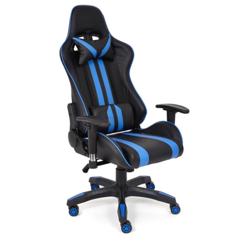 Кресло компьютерное черно-синее iCar