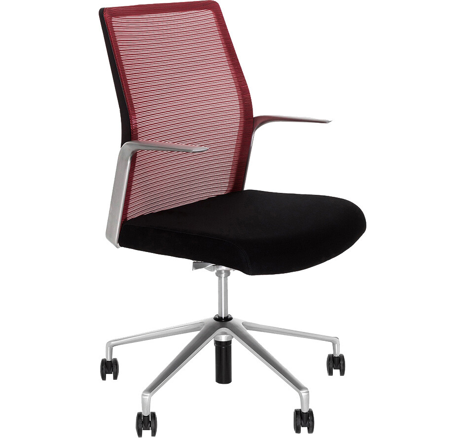 Кресло офисное красно-черное Hanson