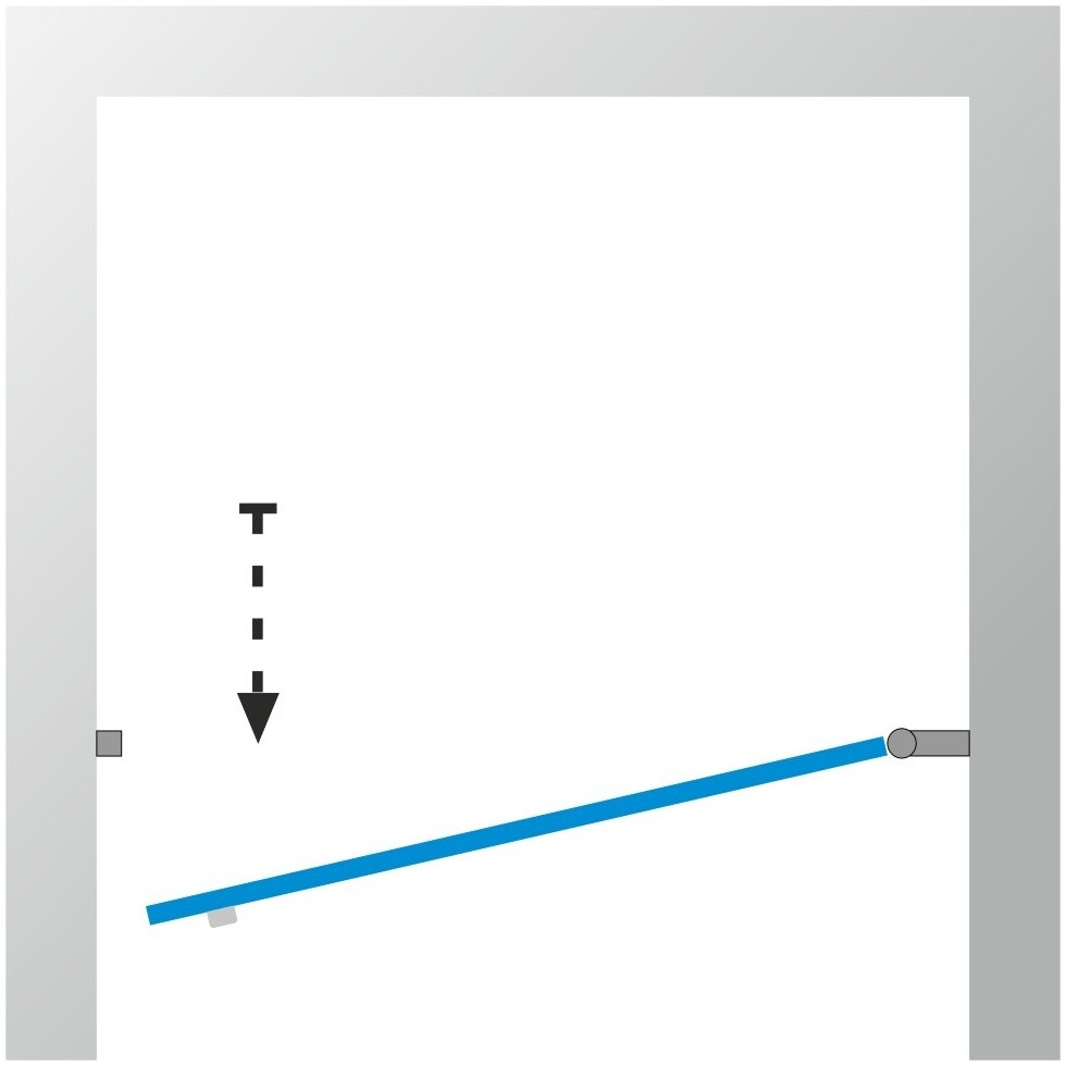 Душевая дверь распашная стеклянная 185х90 см хром "Уно" Triton Щ0000036858 - изображение 7