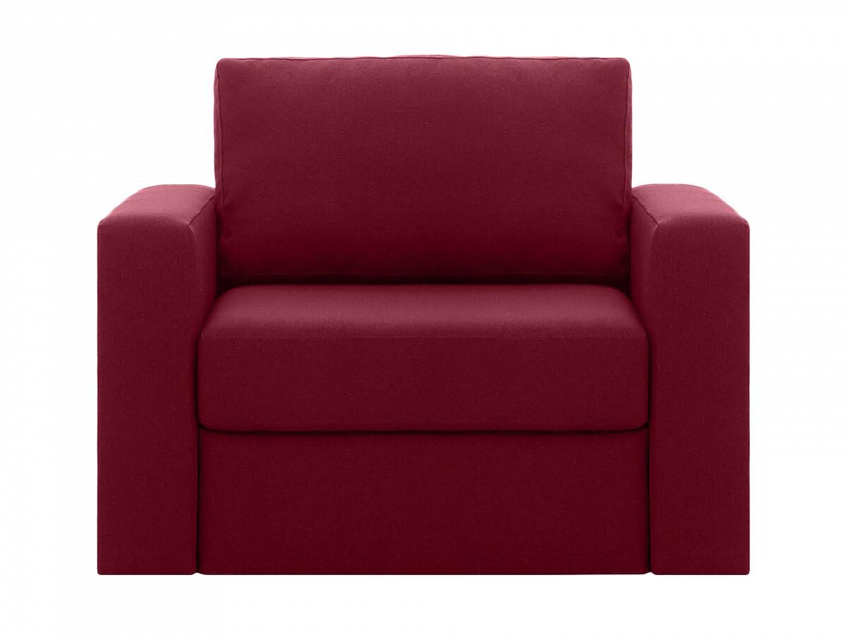 Кресло с мягкими подлокотниками и ящиком для хранения темно-красное квадратное Peterhof