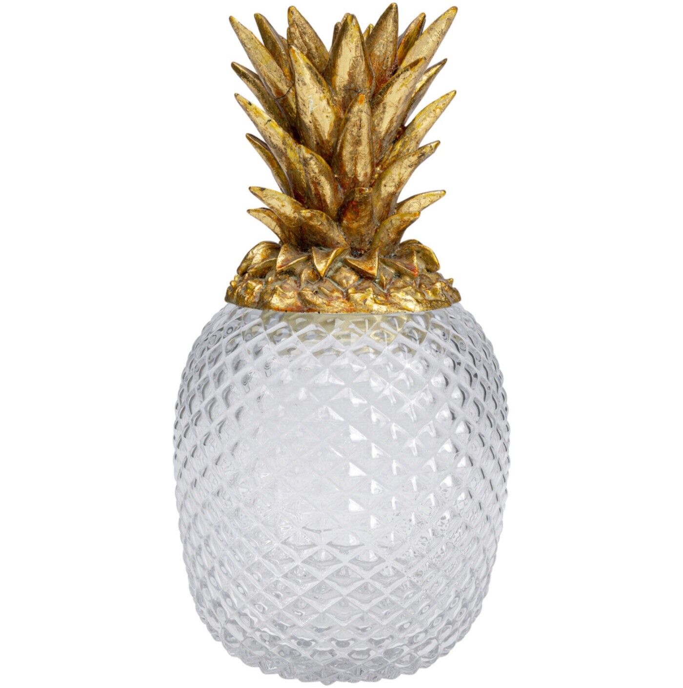 Емкость прозрачная с золотой крышкой Pineapple