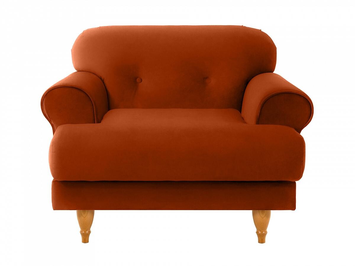 Кресло с мягкими подлокотниками оранжевое Italia