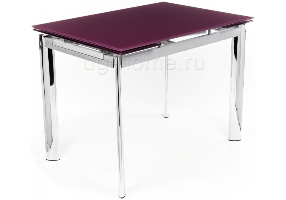 Обеденный стол раздвижной стеклянный фиолетовый 100-150 см S 302T