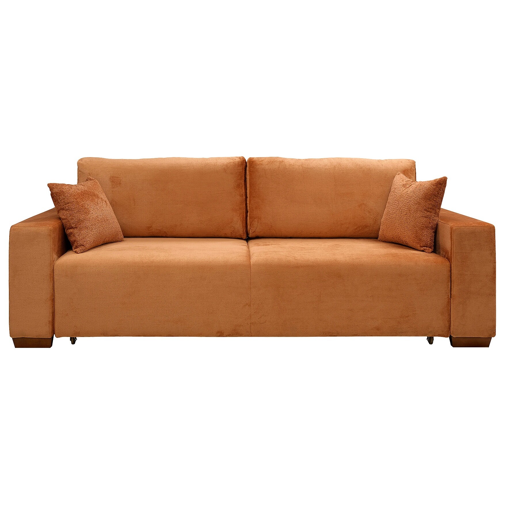 Диван прямой двухместный с подушками оранжевый &quot;Дива-А3&quot; modern