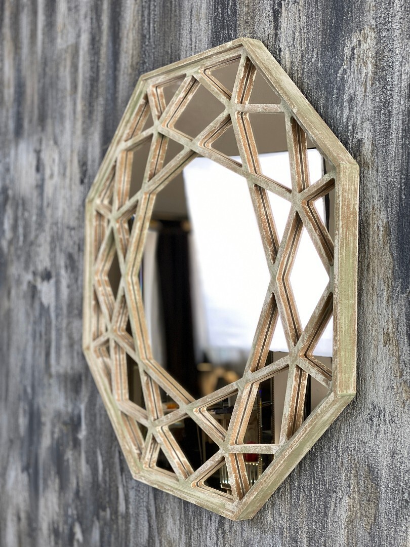 Зеркало дизайнерское восьмигранное пастельное 65 см Summertime