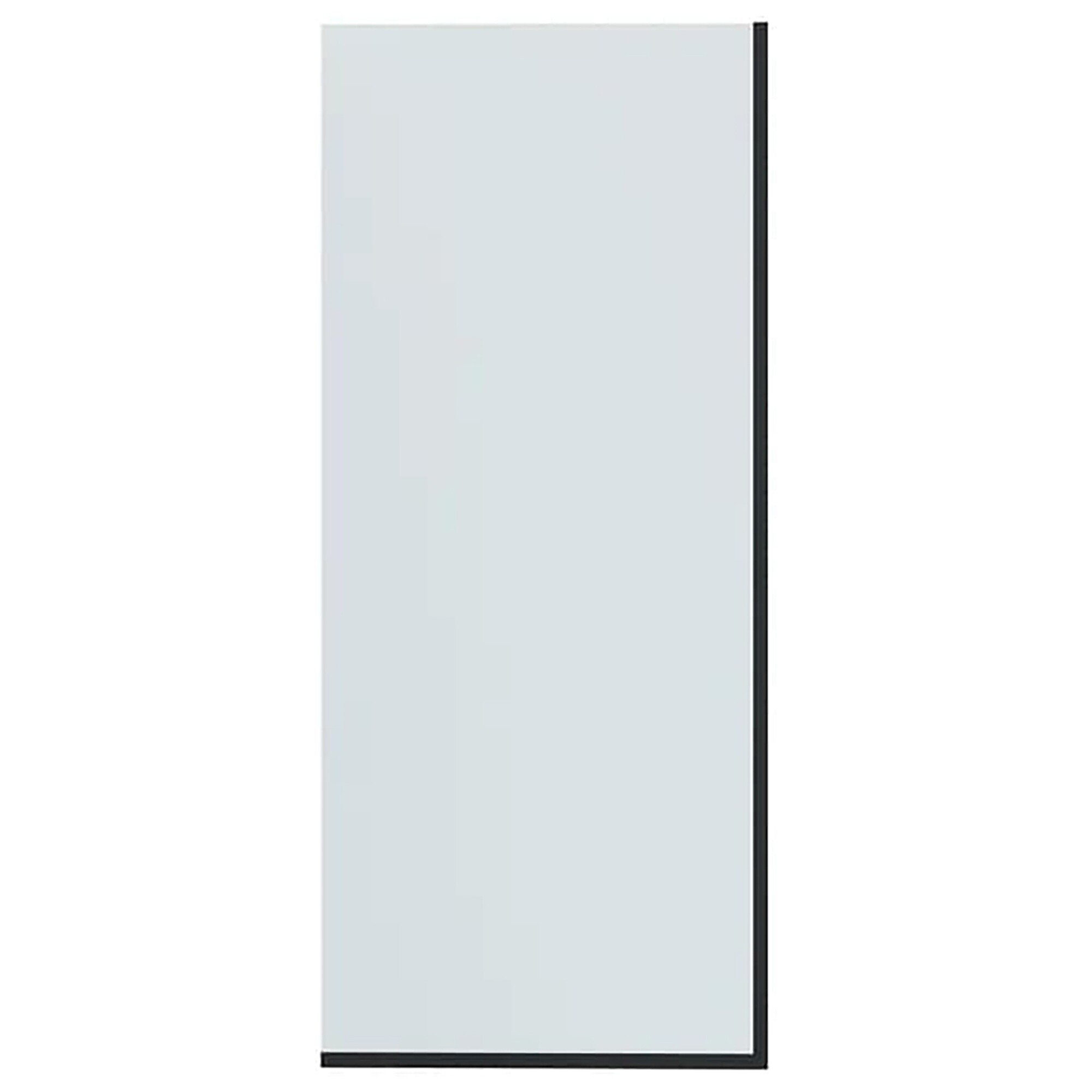 Душевая штора на ванну стеклянная 60х140 см черная Reflection RX14060CBL-02